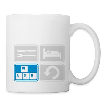 Jeu quotidien répétitif ordinateur - Mug blanc - blanc - Droite