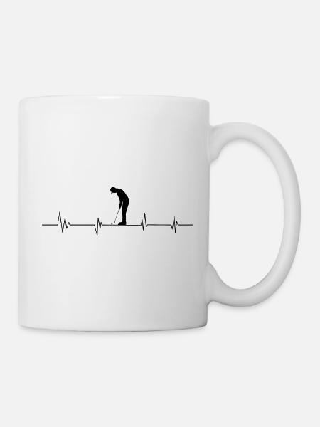 Battement de cœur golf - Mug blanc - blanc