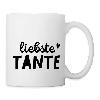 Liebste tante / Patentante / beste Tante - Tasse - Weiß - Rechts