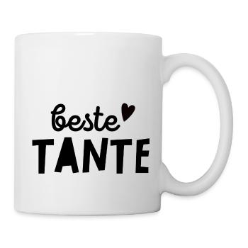 Liebste tante / Patentante / beste Tante - Tasse - Weiß - Rechts
