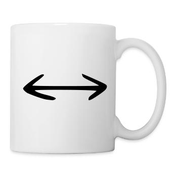 Arrow drawing sketch black - Mug - white - Right