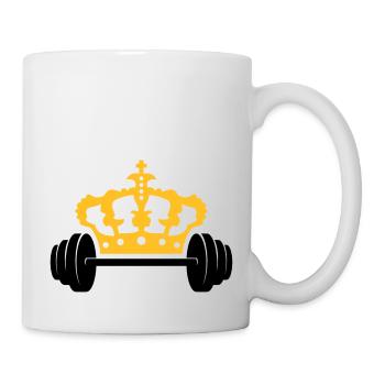 Krone Dumbbell Logo Design - Mug - white - Right