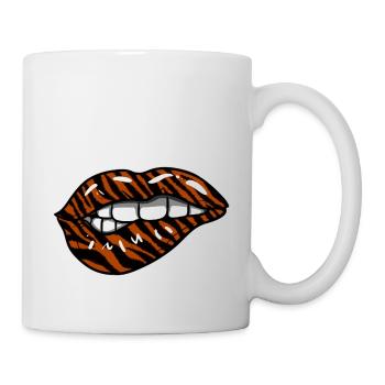 Lèvres de tigre - Mug blanc - blanc - Droite