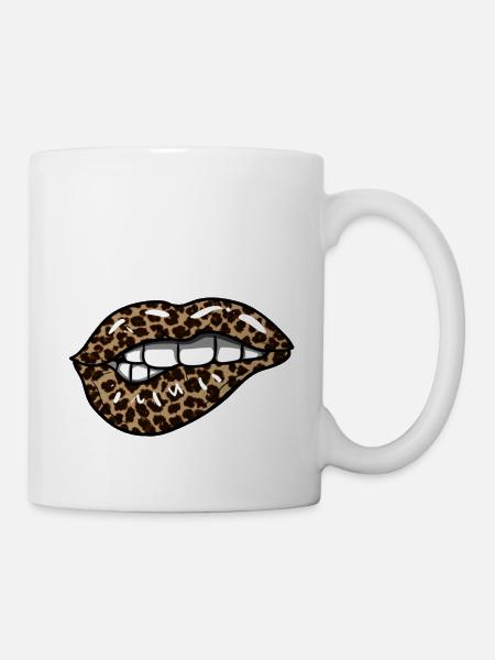 Leopardenlippen - Tasse - Weiß