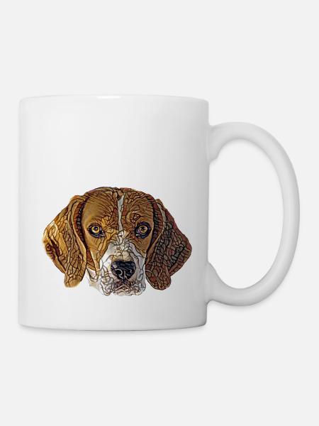 Beagle Gesicht - Tasse - Weiß