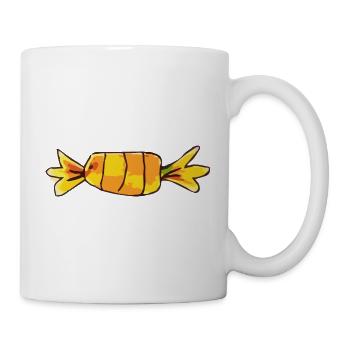 Bonbon jaune - Mug blanc - blanc - Droite