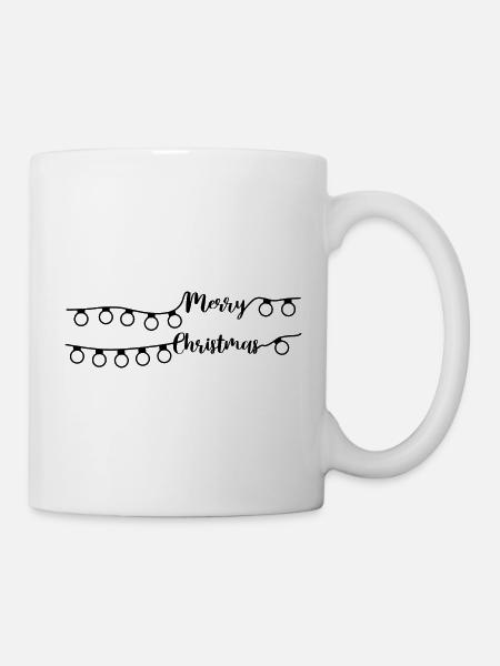 Merry Christmas String Lights - Mug - white