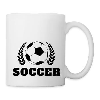 Fußball Soccer - Tasse - Weiß - Rechts
