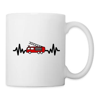 Firefighter is life, fire truck, profession - Mug - white - Right