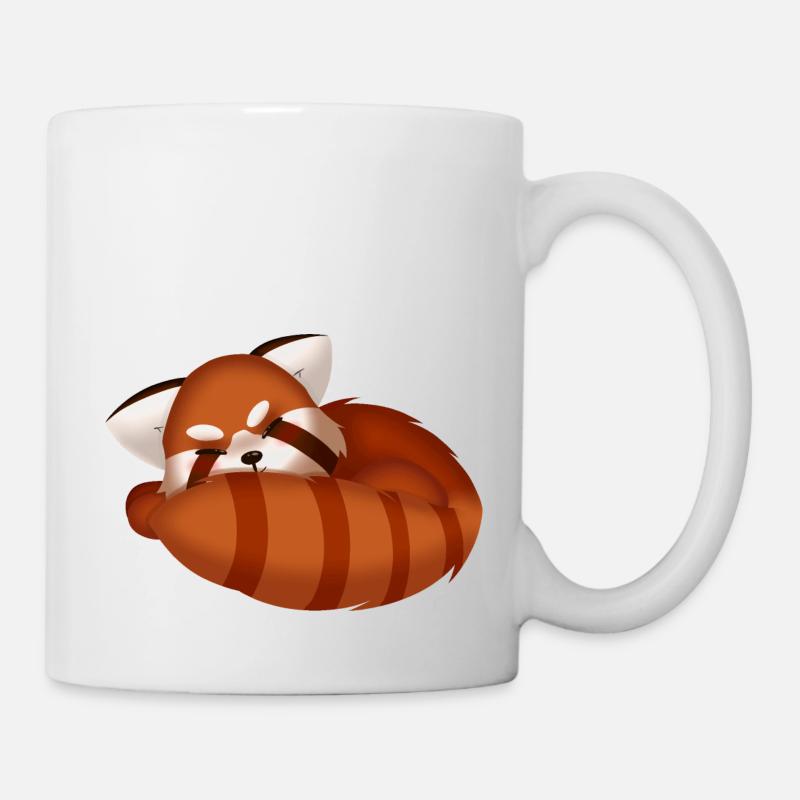 Roter Panda, schlafend - Tasse - Weiß