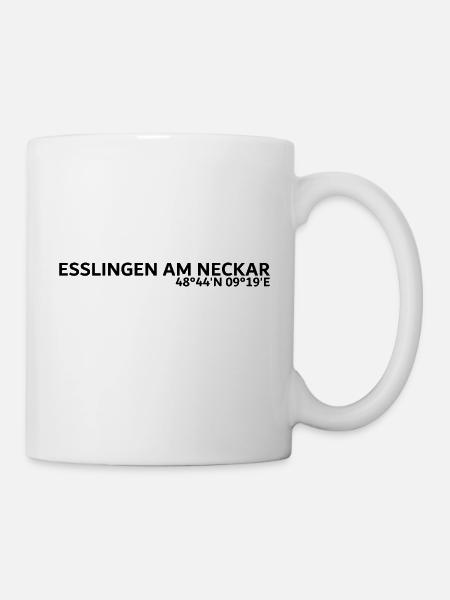 Esslingen am Neckar Koordinaten - Tasse - Weiß