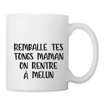 remballe tes tongs maman - Mug blanc - blanc - Droite
