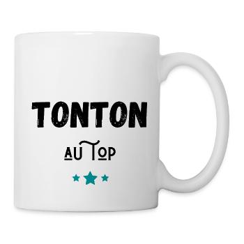tonton au top idée cadeau - Mug blanc - blanc - Droite