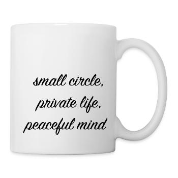 petit cercle, vie privée, paisible - Mug blanc - blanc - Droite