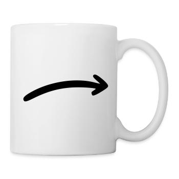 Arrow drawing sketch black - Mug - white - Right