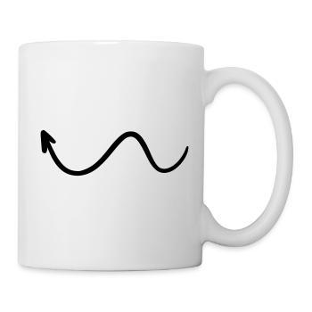 Arrow drawing sketch black - Mug - white - Right