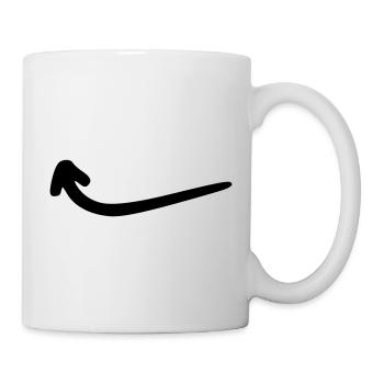 Arrow drawing sketch black - Mug - white - Right