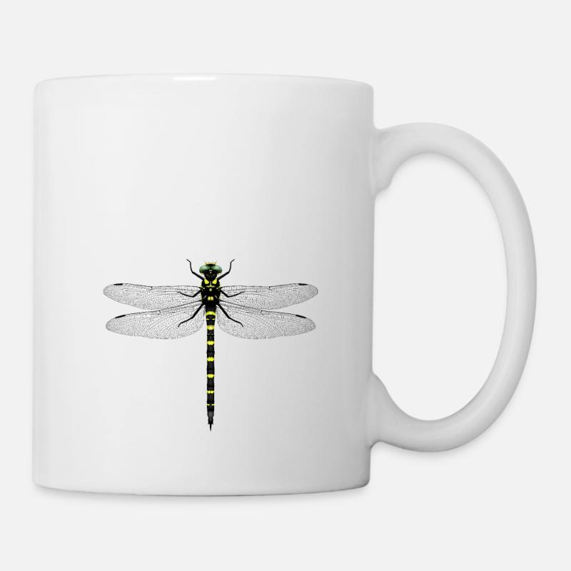 Cordulegastrer bidentata - Mug blanc - blanc