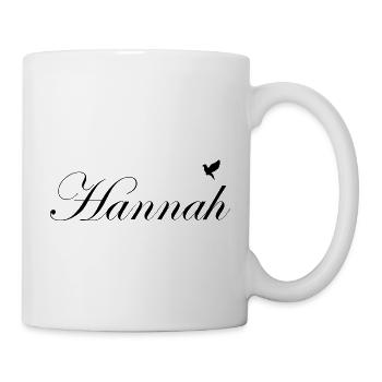 Hannah beautiful name Black - Mug - white - Right