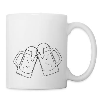 Beer Drawing Party Celebrations Black - Mug - white - Right