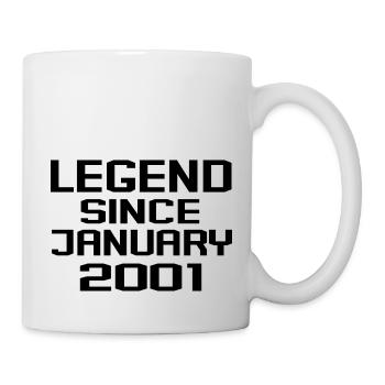 Vintage Legend depuis janvier 2001 - Mug blanc - blanc - Droite