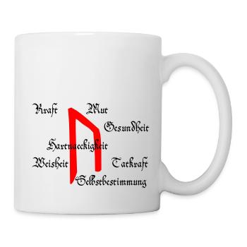 Runa "Uruz" (ger.) - Tasse - Weiß - Rechts