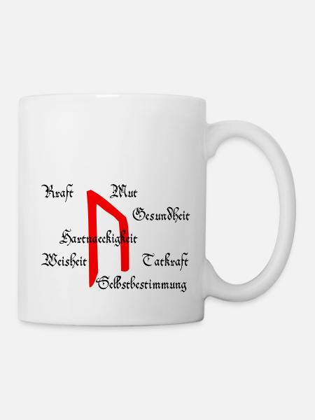 Runa "Uruz" (ger.) - Tasse - Weiß