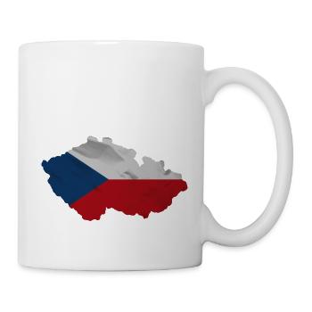Czech Republic flag in the shape of the country - Mug - white - Right