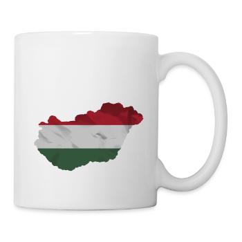 Drapeau de la Hongrie en forme de pays - Mug blanc - blanc - Droite