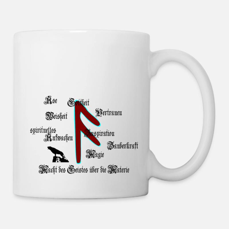 Runa « Ansuz » (ger.) - Mug blanc - blanc