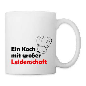 Koch mit Leidenschaft - Bringst du das Zeug mit - Tasse - Weiß - Rechts