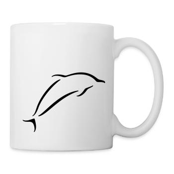 Delphin - Tasse - Weiß - Rechts