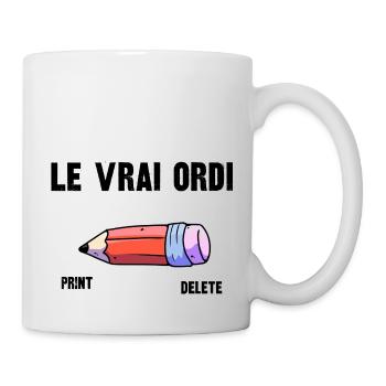 le vrai ordi - Mug blanc - blanc - Droite