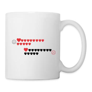 Santé smileys cardiaques - Mug blanc - blanc - Droite