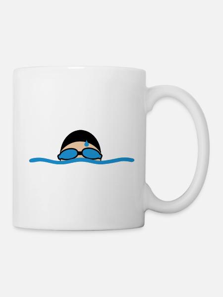 schwimmen - Tasse - Weiß