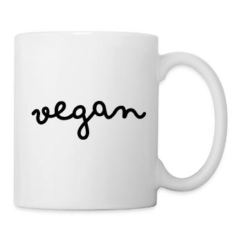 Vegan Schriftzug - Tasse - Weiß - Rechts