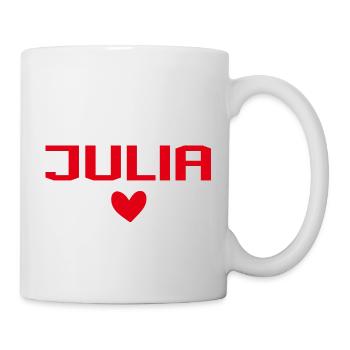 Julia Cœur - Mug blanc - blanc - Droite