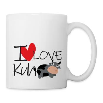 I Love Kuh - Tasse - Weiß - Rechts