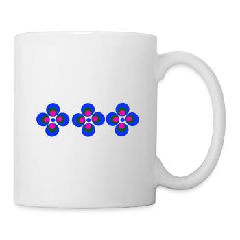 Blue Flower von Iza Fabian - Tasse - Weiß - Rechts