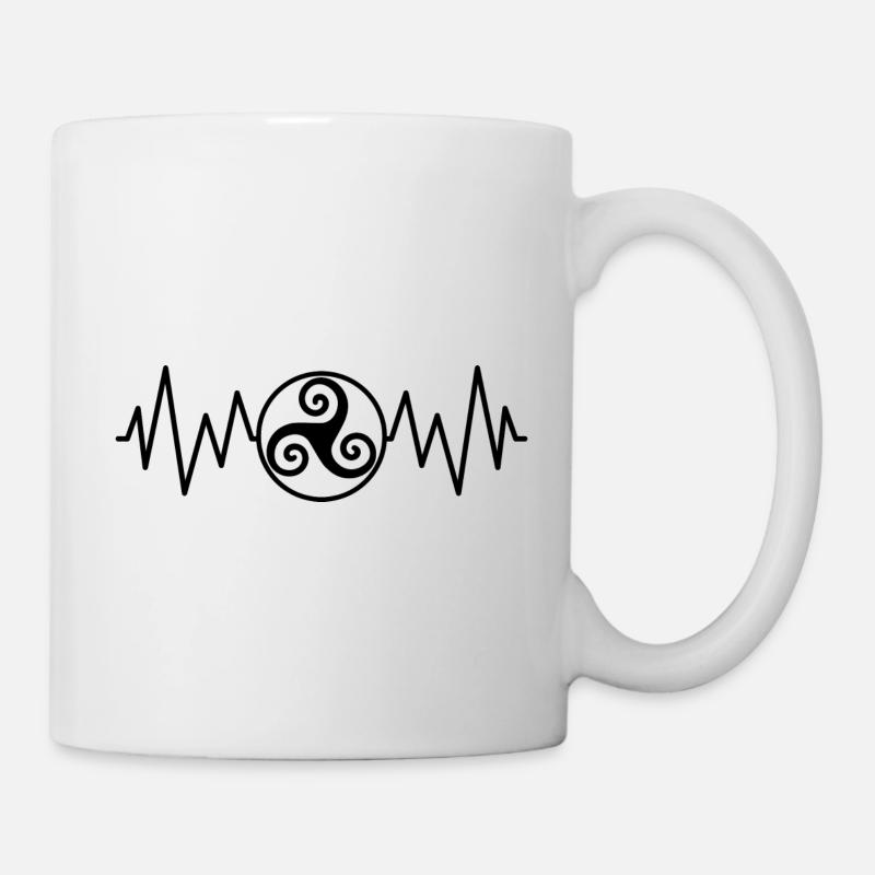 Triskèle rythme cardiaque - Mug blanc - blanc