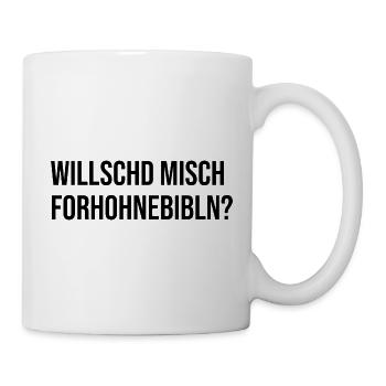 Erzgebirge Sachsen Mundart forhohnebibln - Tasse - Weiß - Rechts