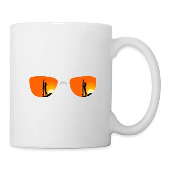 Sunglasses, Surfergirl, Sunset - Tasse - Weiß - Rechts
