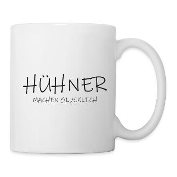 Hühner machen glücklich - Tasse - Weiß - Rechts