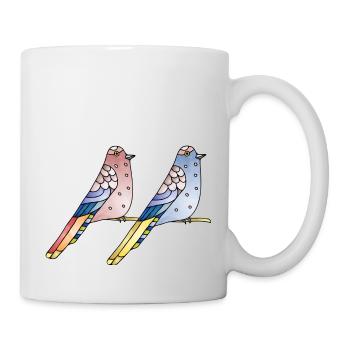 Oiseaux - Mug blanc - blanc - Droite