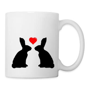 Amour des lapins - Mug blanc - blanc - Droite