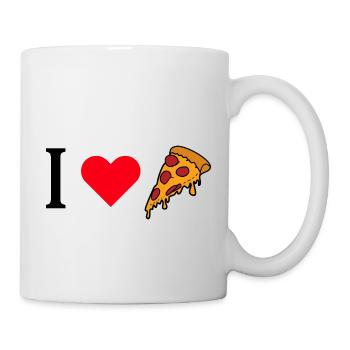 I love Pizza - Tasse - Weiß - Rechts