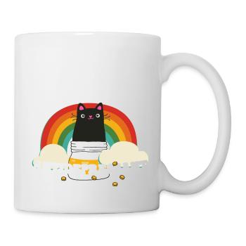Cat Kitten Antidepressant Rainbow Peace Kindness - Mug - white - Right
