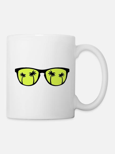 Sunglasses Palms - Tasse - Weiß