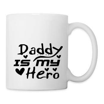 Papa est mon héros - Mug blanc - blanc - Droite