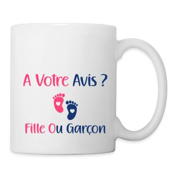 annonce sexe bébé fille ou garçon - Mug blanc - blanc - Droite